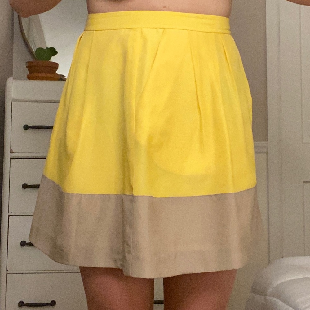 J. Crew Skirt Yellow with pockets size 0
